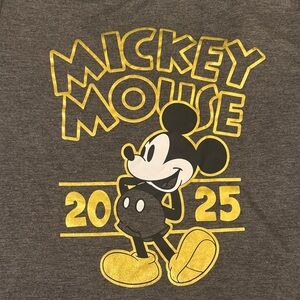 NWT Disney Mickey Mouse Gray and Gold Women’s Tee